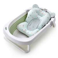 Kids Portable Collapsible Bathing Tub with Non-Slip Bath Pillow,with Infant Sling hospital Baby foldable bathtub