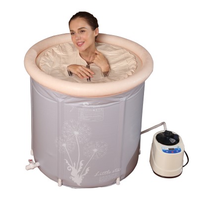 Inflatable PVC Folding Portable Bathtub Adult Bath Barrel PVC With Mini Steam Generator